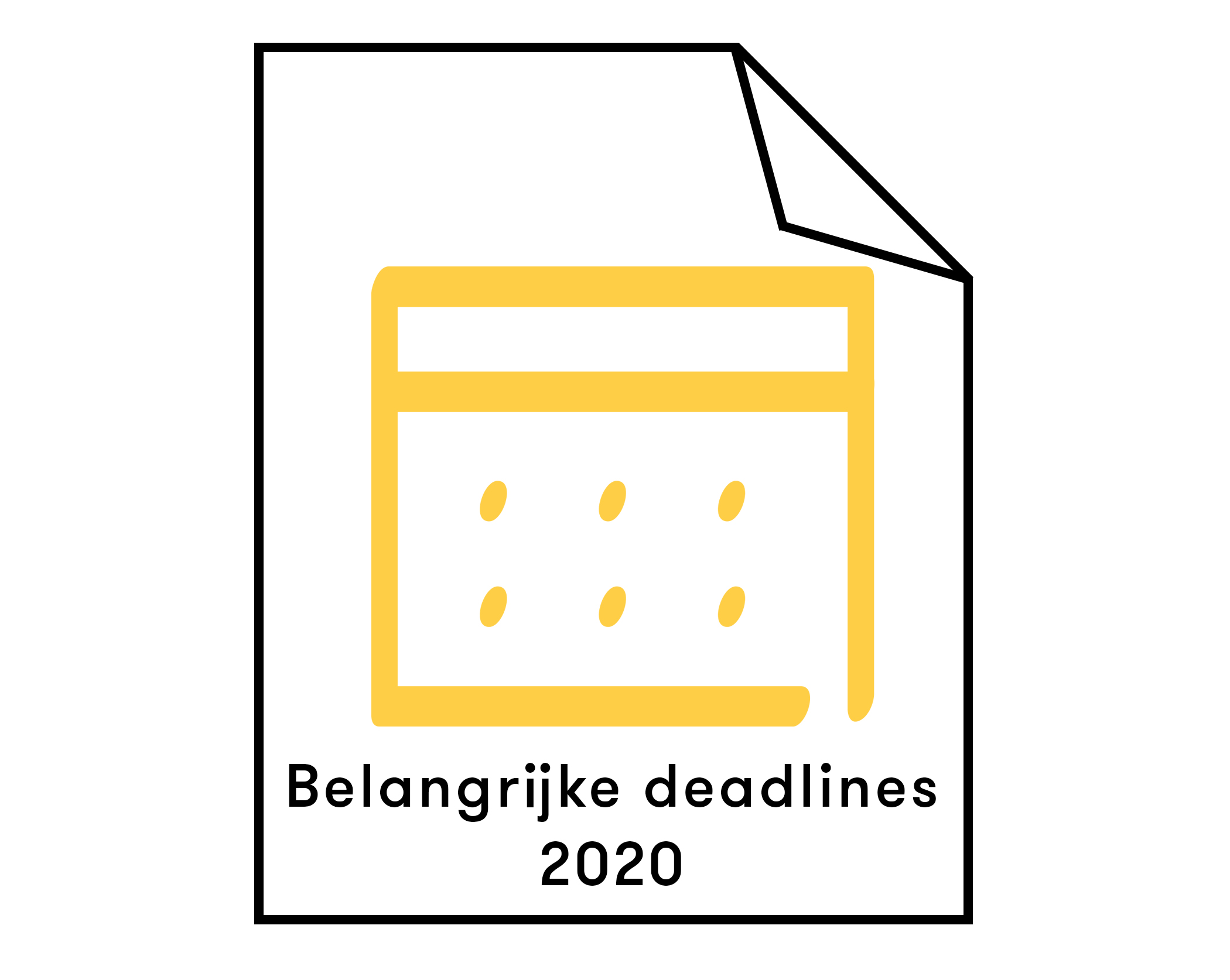 De belangrijkste deadlines in één keer in die handige agenda van je